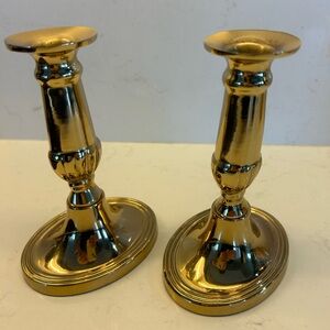 Vintage Brass Candlestick Holders
